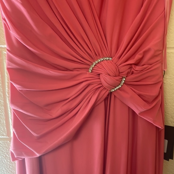 NWT IEENA FOR MAC DUGGAL 26890 DRAPED SIDE KNOT JERSEY GOWN W/ RHINESTONE RING - Picture 7 of 10